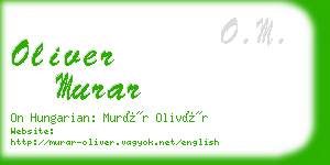 oliver murar business card